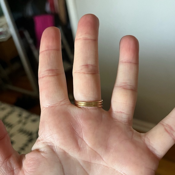 ZOE CHICCO 14K GOLD & DIAMOND RING ITTY BITTY SYMBOL RING - SIZE 7 - Picture 8 of 12